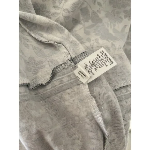 J. Jill Simply Supima Cotton tunic top medium floral 3/4 sleeve Boho casual - Picture 10 of 10